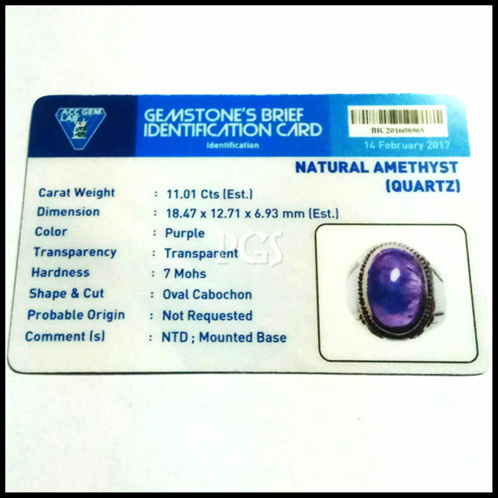 CINCIN KECUBUNG AMETHYST PANGKALAN BUN GRADE AAA+