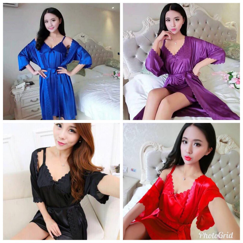 BAJU TIDUR ANAK DEWASA COWOK CEWEK KKIK / hokyfashion BAJU TIDUR KIMONO SATIN IMPORT TERMURAH +
