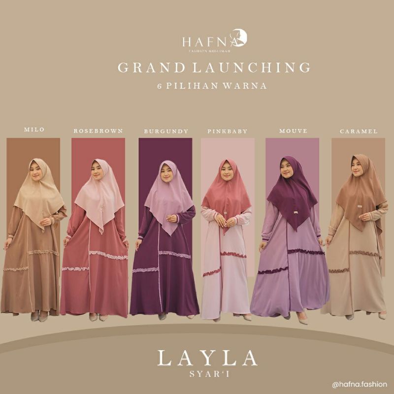 GAMIS MURAH GROSIR LAYLA SYAR'I BY HAFNA FASHION