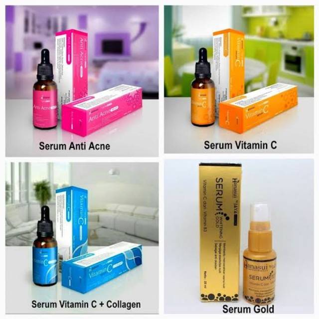 ❤️ HANASUI SERUM ❤️ GOLD VIT C COLLAGEN ANTI ACNE ORIGINAL 100%