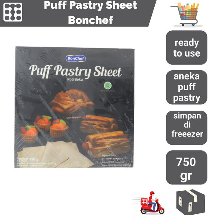 

PUFF PASTRY SHEET BONCHEF 750GR TERLARIS TERPERCAYA ORIGINAL