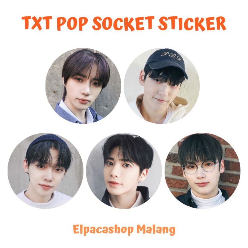[STICKER KPOP] TXT (TOMORROW BY TOGETHER) POP SOCKET/GRIPTOK STICKER | BEOMGYU, SOOBIN, YEONJUN, TAE