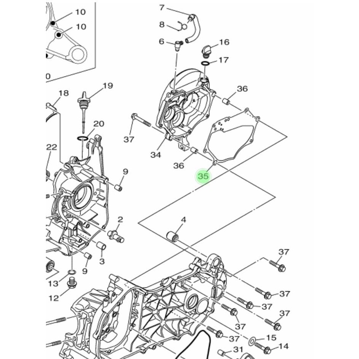 PAKING PERPAK GARDAN GIGI RASIO GEARBOX  MIO M3 S Z SOUL GT 125 ASLI ORI YAMAHA 2PH E5461 00