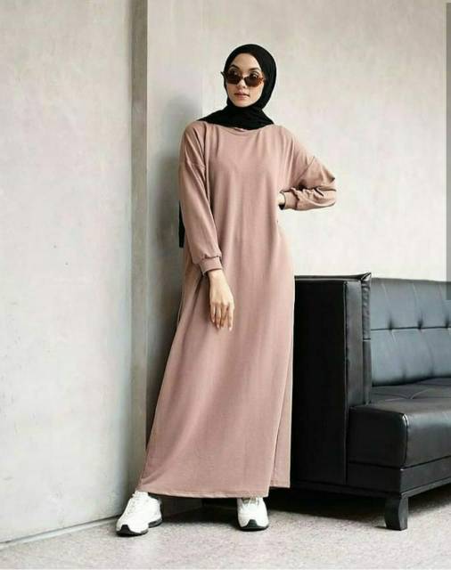 Maxi dress molly mg realpict saku kiri kanan (no belt) fit to L-XL