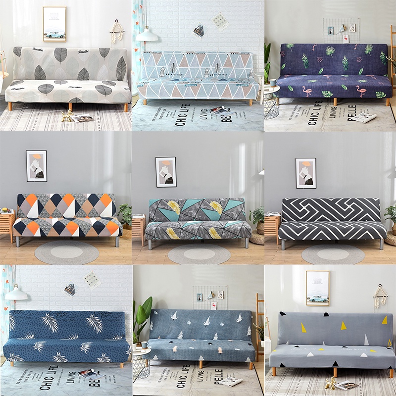 Rindu.Star Penutup Sofa Elastic Cover Sofa Bed Pattern Modern Menarik Sarung Sofa Bed One Size