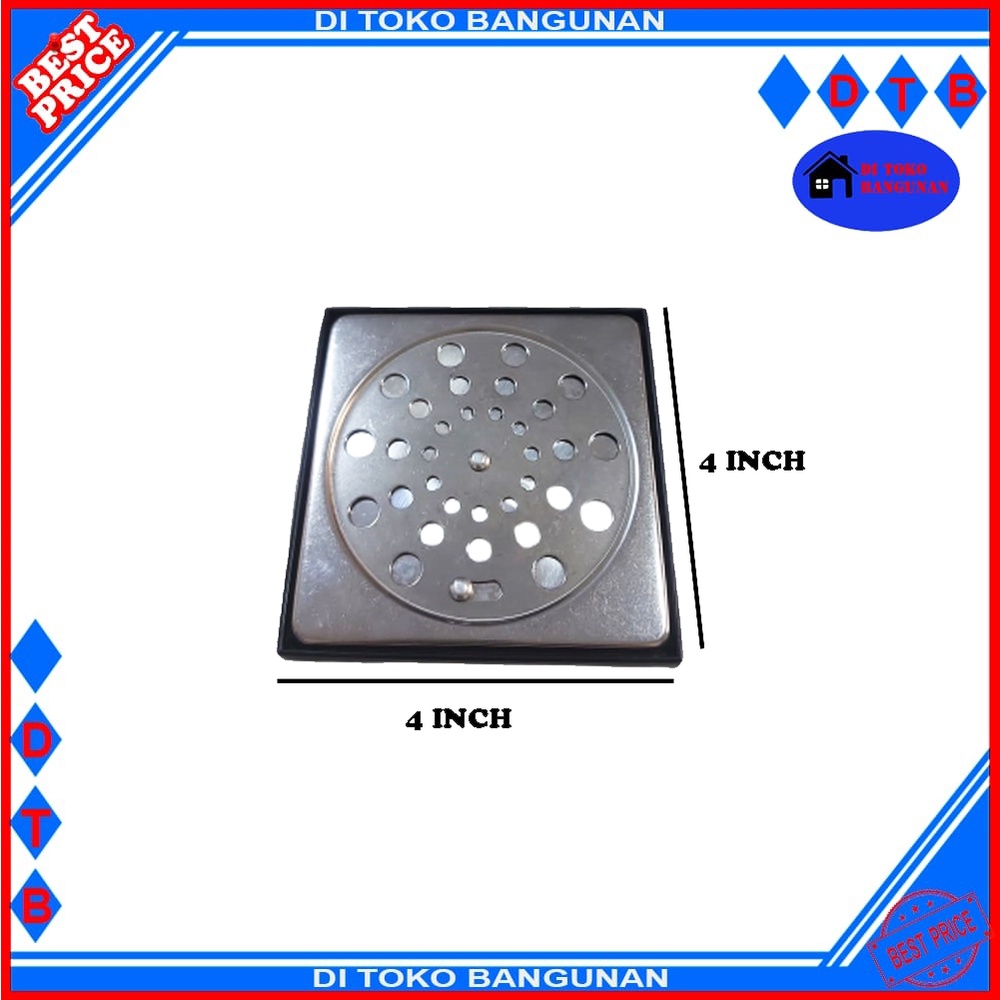 ORESTE Plat Saringan Got Floor Drain Kamar Mandi Stainless 1 Pc