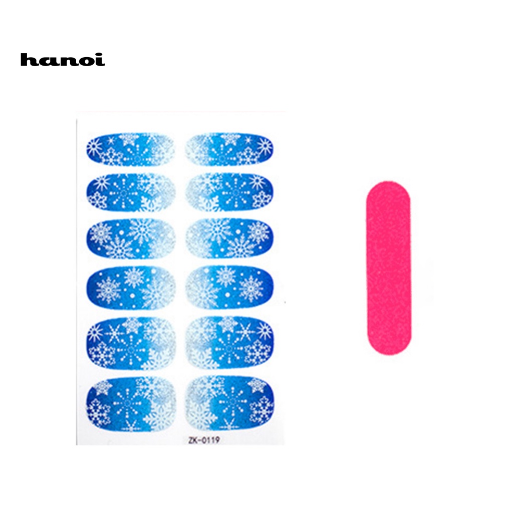 1 Set Stiker Kuku Dengan Perekat Untuk Manicure