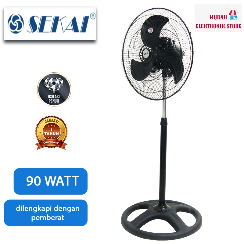 SEKAI Kipas Angin Berdiri / Stand Fan Tornado Metal 18 Inch - SFN 1808