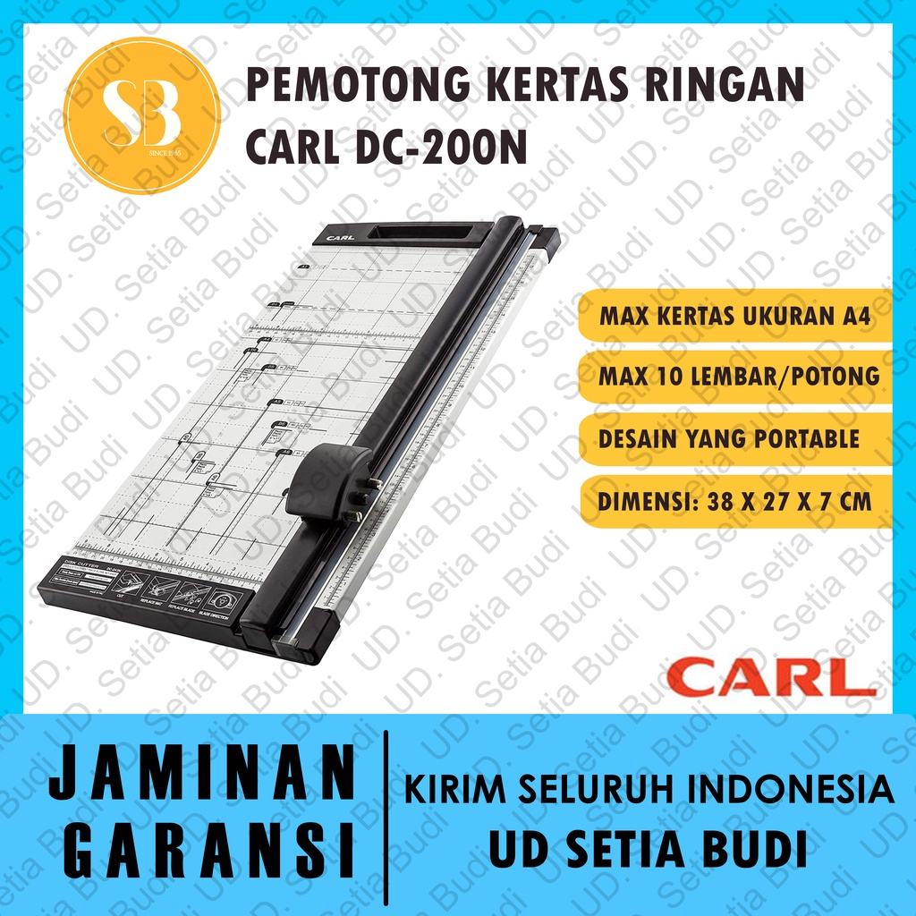 Alat Pemotong Kertas Carl DC-200N Paper Cutter DC200N 200 N