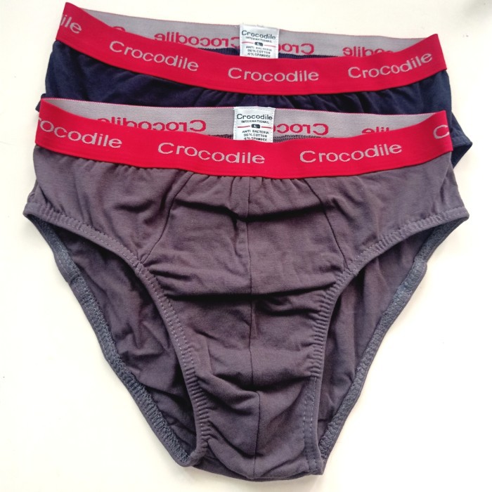 Set isi 2 Pcs Celana Dalam Pria CD Crocodile Underwear Anti Bacterial 522-006