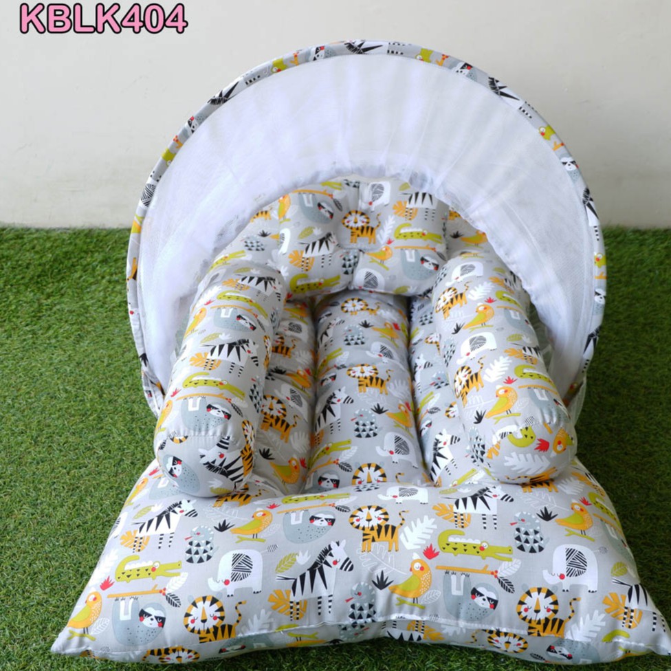 Kasur Kelambu Bayi Set Bantal Guling PREMIUM / kasur lipat kelambu lepas bayi / kasur lipat bayi