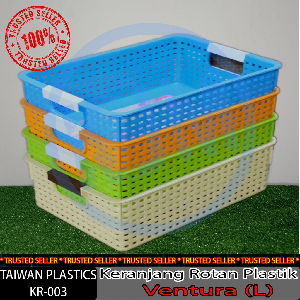 Jual Taiwan Plastics Kr 003 Keranjang Rotan Plastik Serbaguna Kotak