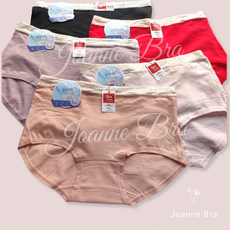 Elena Celana Dalam Katun Wanita E 9403 Fit bb 80kg Nyaman Lembut - CD Wanita Highwaist Pasak Tinggi