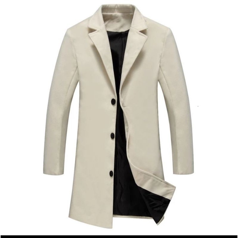 PREMIUM Jas blazer jubah panjang pria/long coat pria/katun flecee jaket jubah pria keren