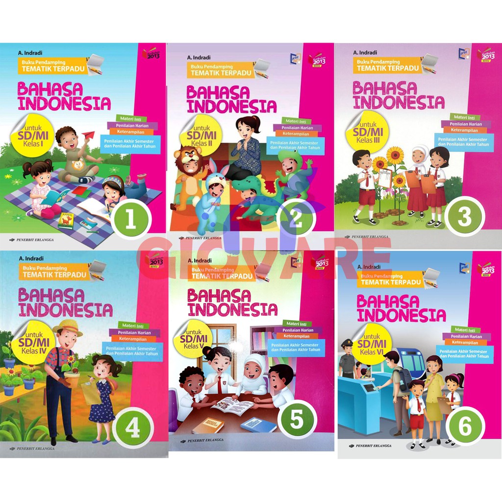 BUKU PENDAMPING TEMATIK TERPADU BAHASA INDONESIA KELAS 1 2 3 4 5 6 ERLANGGA KURIKULUM 2013 REVISI | 