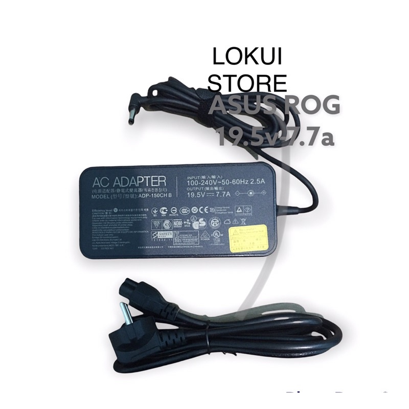 ORIGINAL Charger Adaptor ASUS ROG GL503G GL503GE GL503V GL503VD GL503VM FX504GM 19.5V-7.7A 150W 5.5mm*2.5mm