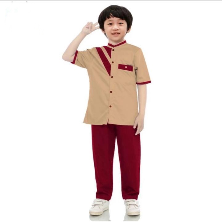 Setlan baju muslim anak laki-laki 1-12thn // Baju koko TERBARU