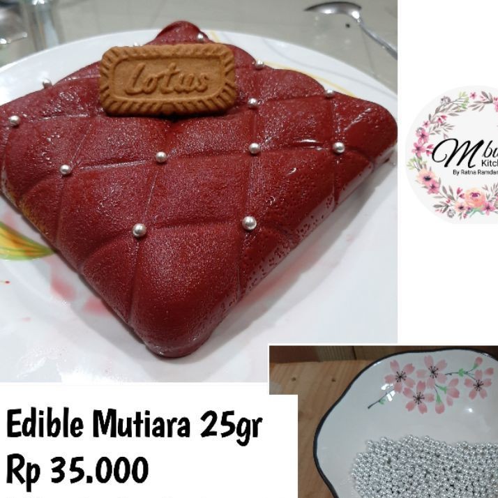 

Edible Pearl (mutiara) sprinkle silver