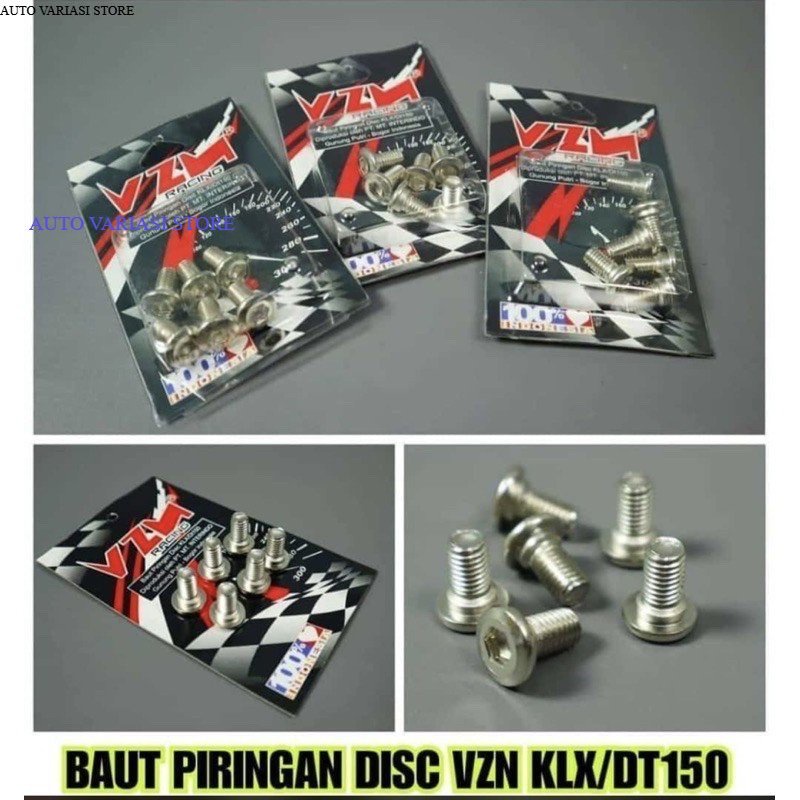 Baut dish klx 150 depan belakang / baut piringan klx 150 depan belakang stanlies / baut disc set aut