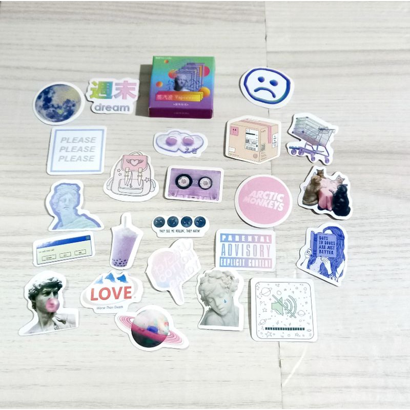 

45Pcs Stiker Desain Kawaii Kawaii Lucu Model DIY untuk Scrapbook