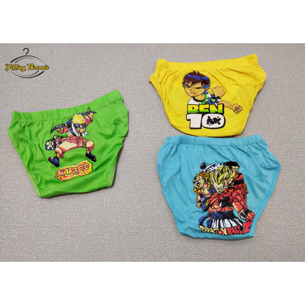 3 Pcs Daleman Anak Laki-Laki Celana Dalam Kerut Motif Kartun ESSEN KIDS / CD Sempak Anak Cowok ESSEN KIDS