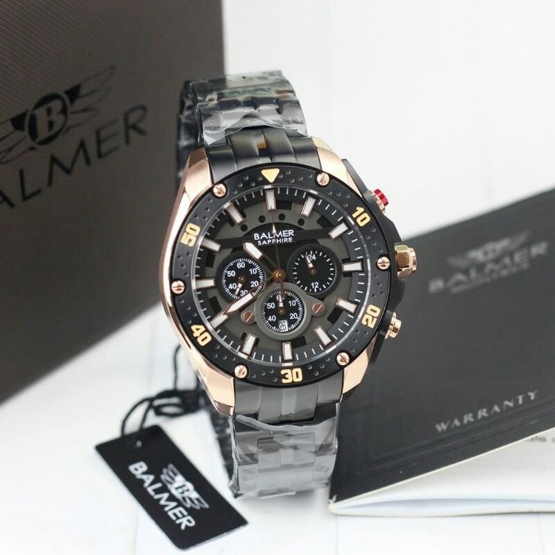 Jam tangan Balmer 8156 Tali Rantai Original Pria