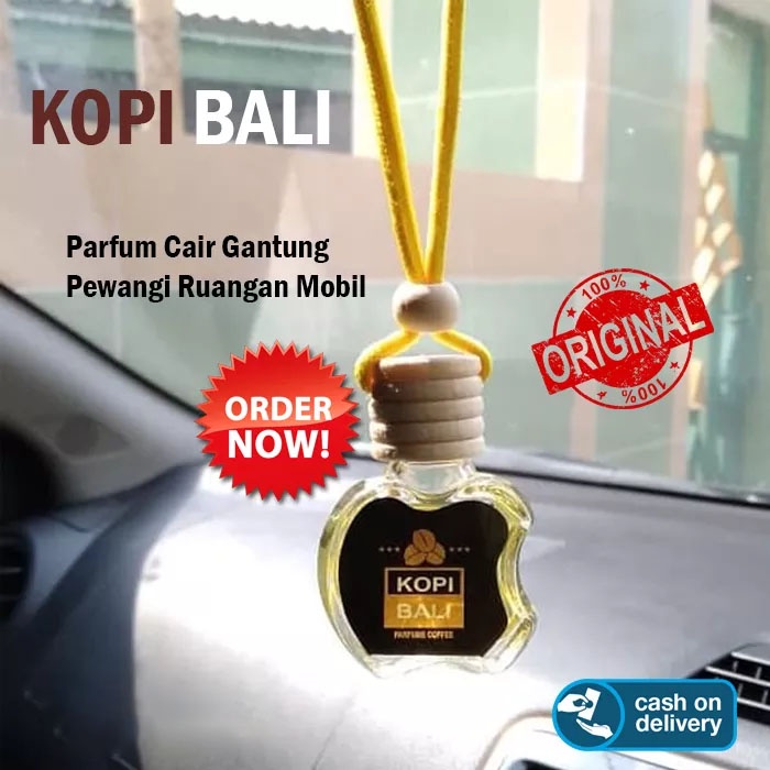 Hope Store - Parfum Mobil Kopi Bali Gantung Wangi Tahan Lama Mewah Pengharum Ruangan Botol Apel &amp; Biji Bijian