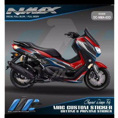Decal stiker New nmax Fullbody merah hitam