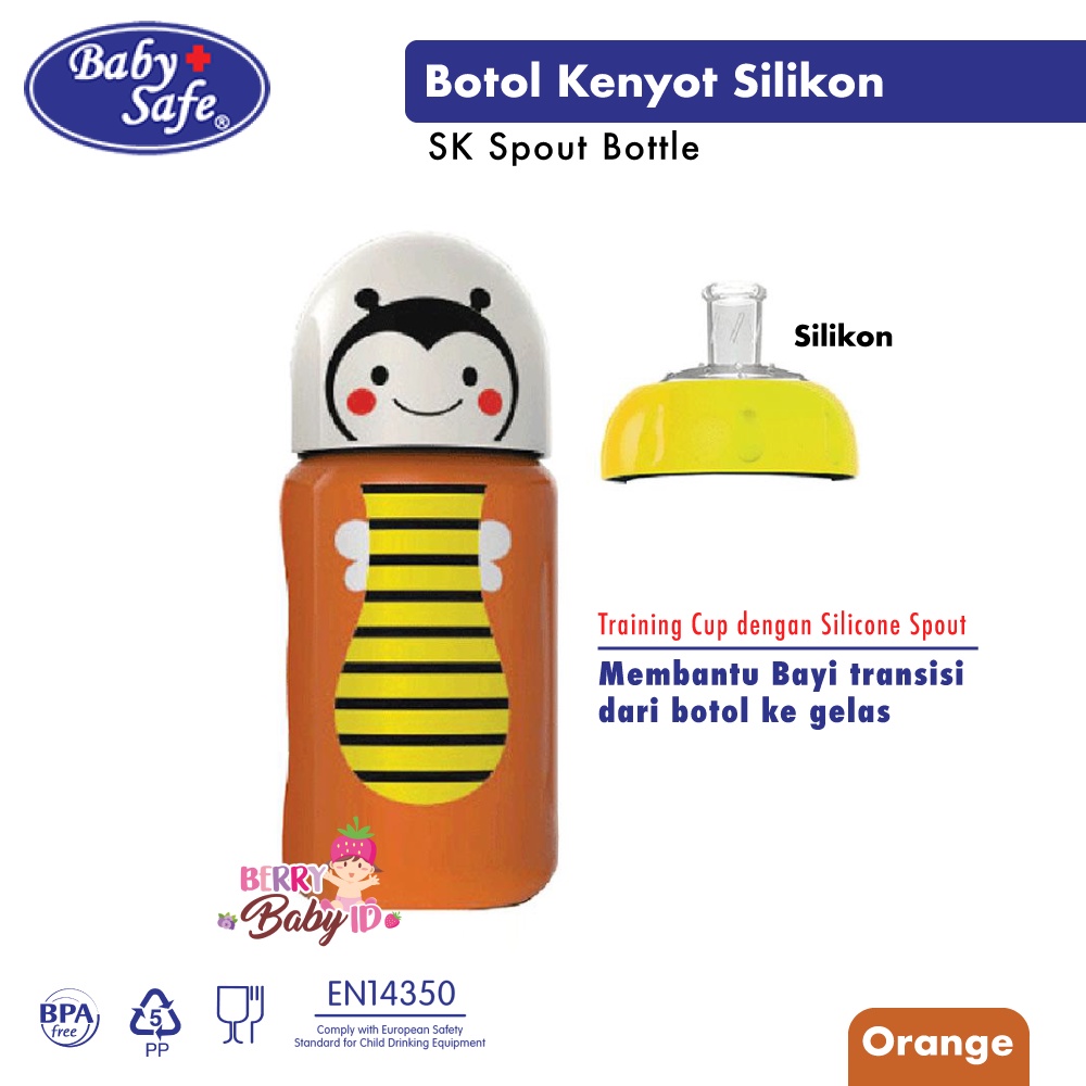 Baby Safe Bottle Silicone Spout Training Cup Botol Bayi Anak SK005 BBS048 Berry Mart