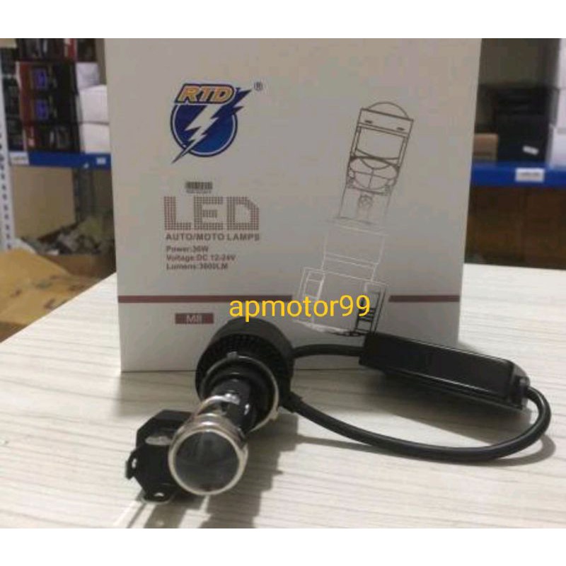 LAMPU depan led rtd plus lensa super terang m8 universal Mio beat Vario Vixion cb R15 Scoopy MX fu