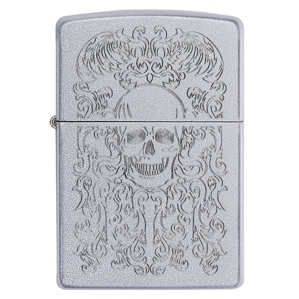 Zippo 49571 Original Skull Satin Chrome