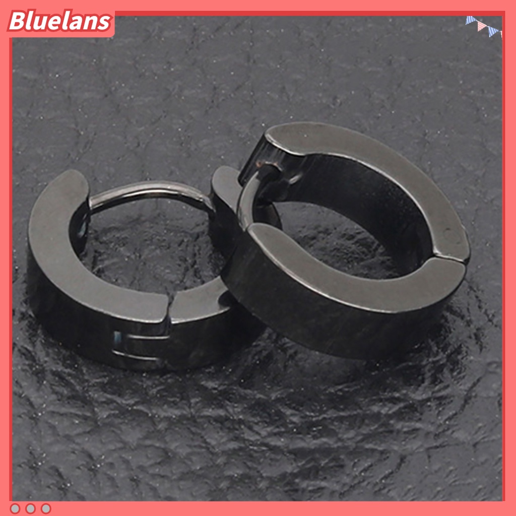 Anting Bulat Bahan Stainless Steel Untuk Unisex