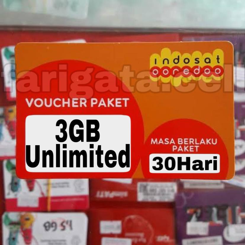 PROMO VOUCHER INDOSAT OOREDO UNLIMITED 3GB +15GB APLIKASI