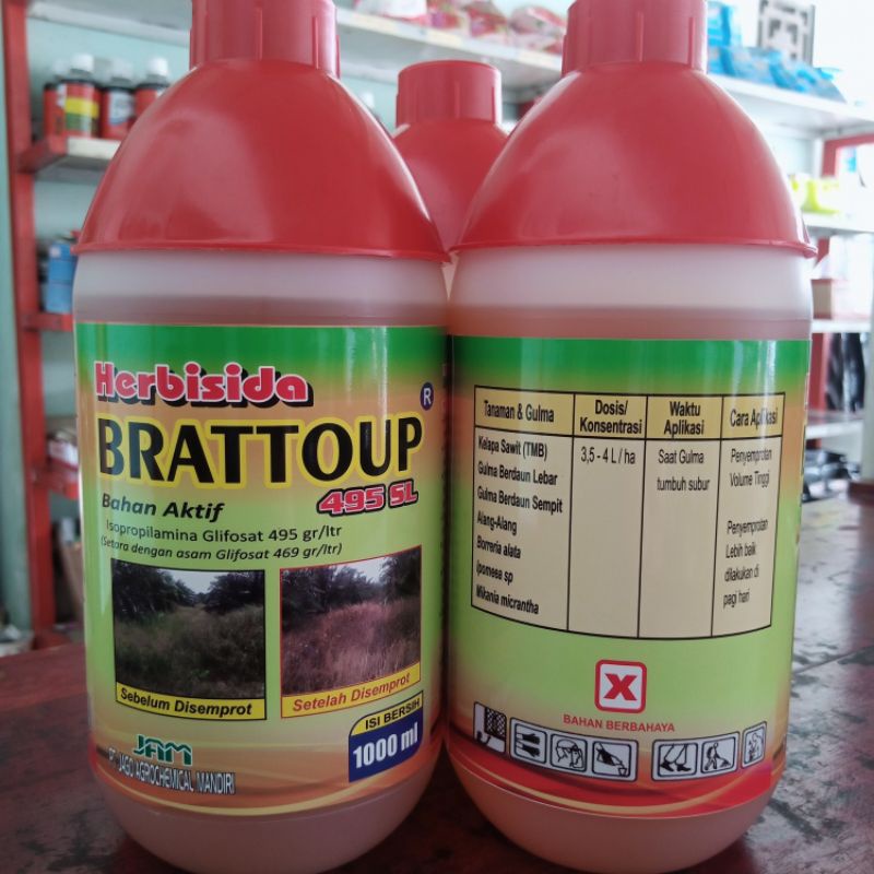 Herbisida Obat Pembasmi Rumput Brattoup 495 SL