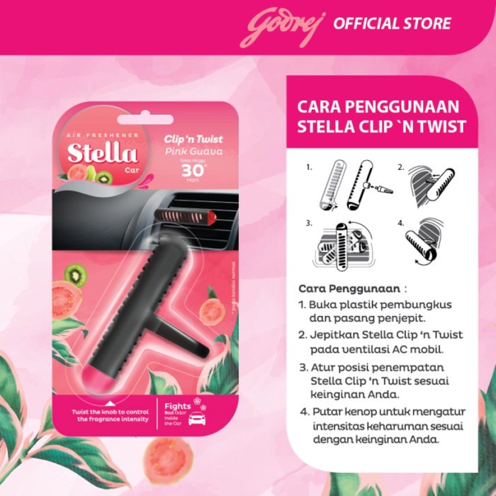 Stella Clip N Twist Parfum Pewangi AC Mobil Car Air Freshener