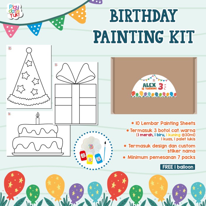 

✨ BISA COD ✨ BIRTHDAY GOODIE / PRESENT - PAINTING KIT - Goodie Bag