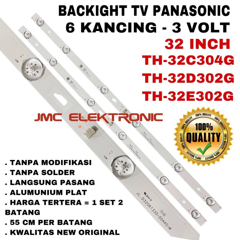 BACKLIGHT PANASONIC TH-32D302G TH-32C304G TH-32E302G LAMPU LED TV