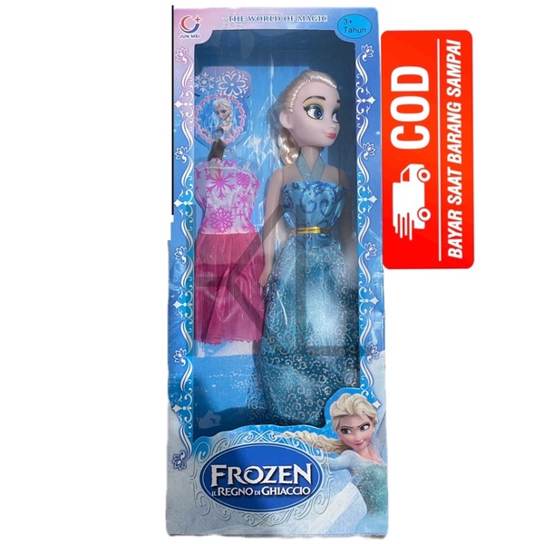 MAINAN ANAK BONEKA BARBIEE lE FROZEN REGNO DI GHIACCIO DAN ALAT MAKE UP FROZEN