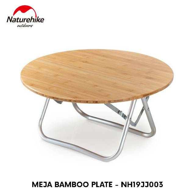 MEJA LIPAT BULAT BAMBU NATUREHIKE NH19JJ003 HIKING CAMPING TRAVELING FOLDING ROUND TABLE MEJA PIKNIK
