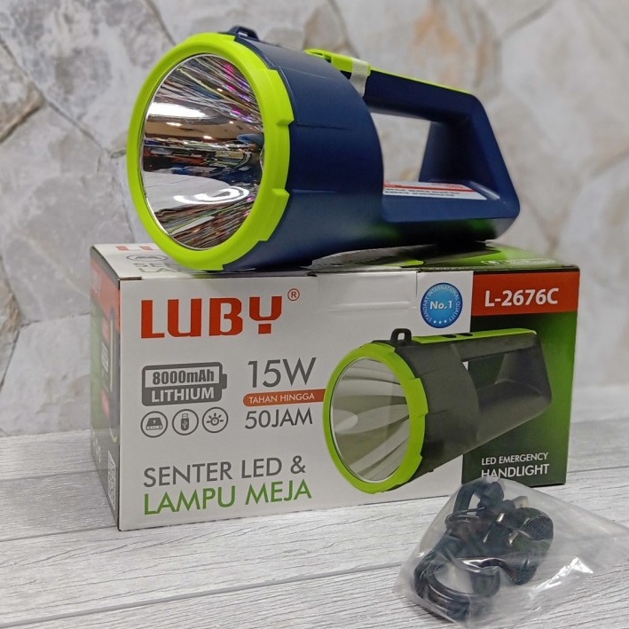 COD SENTER LED + LAMPU EMERGENCY LUBY L-2676C 15 WATT//SENTER JUMBO LUBY L-2676C 15 WATT//LAMPU DARURAT//LAMPU EMERGENCY