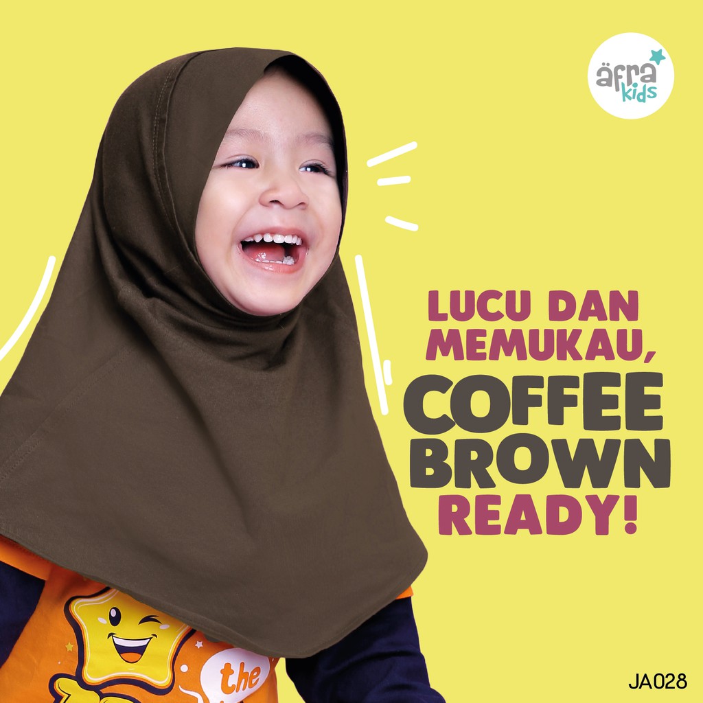 Jilbab Anak Afrakids AFRA - JA028 Coffee Brown