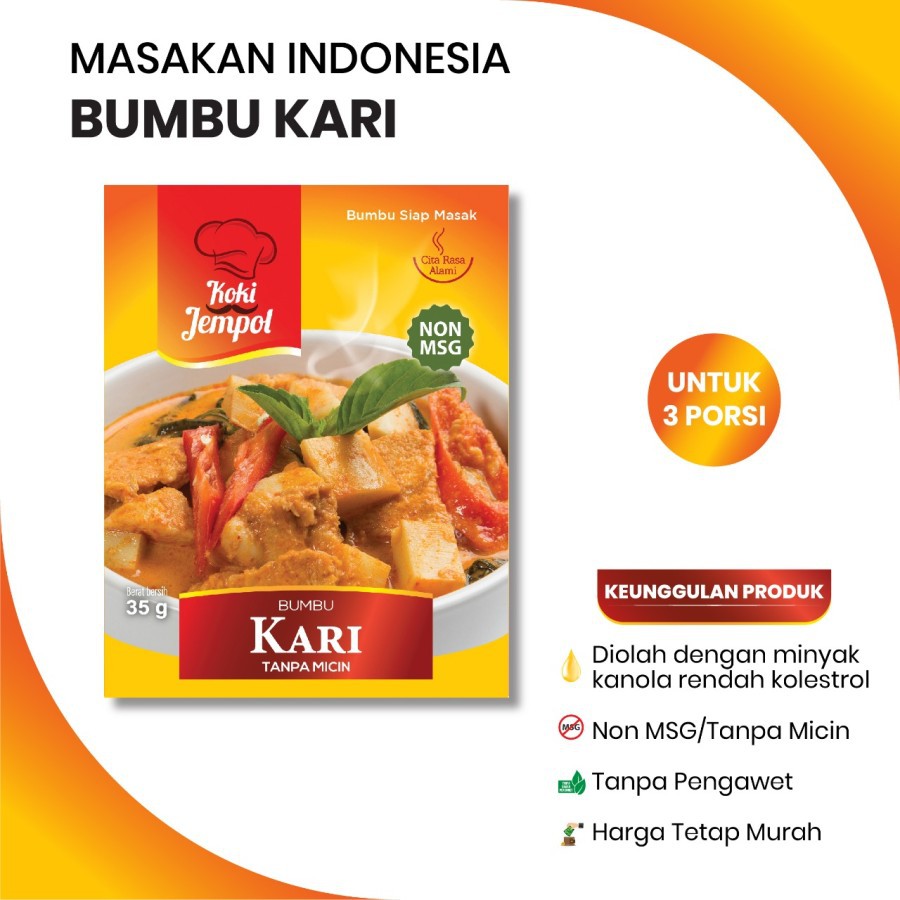 Jual Koki Jempol Bumbu Kari Kare Non Msg And Pengawet Gram Shopee