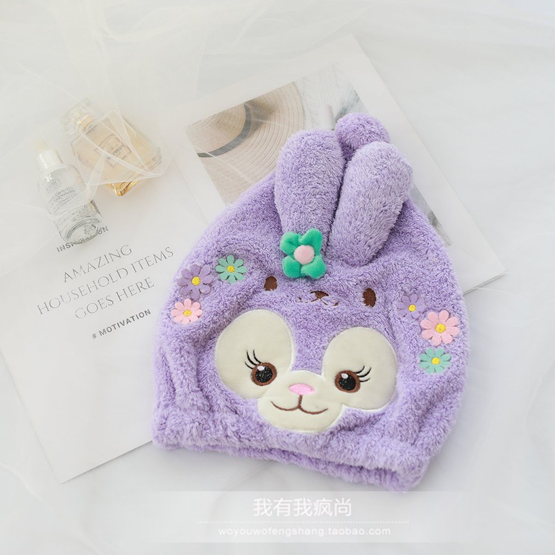 Handuk Kepala Karakter Lucu Bahan Microfiber