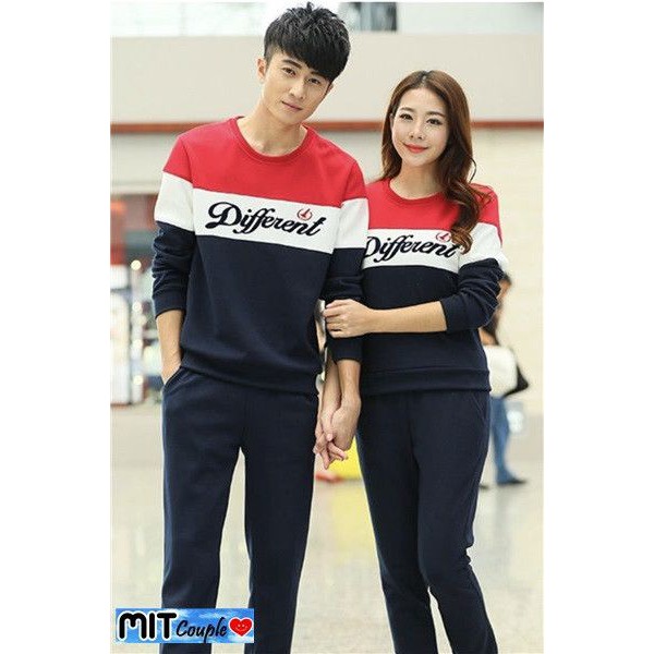SWEATER COUPLE LENGAN PANJANG KAPELAN PACAR DIFFERENT BAJU PASANGAN