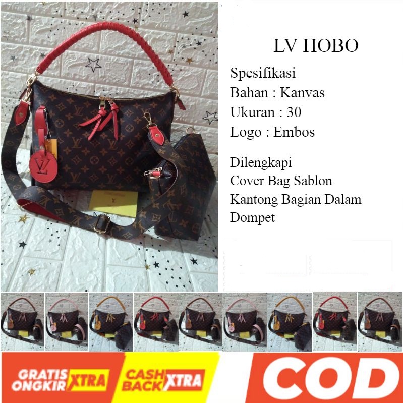 TAS WANITA  LV HOBO PREMIUM 2 SET / TAS SELEMPANG WANITA LV KEPANG IMPORT | TAS BATAM