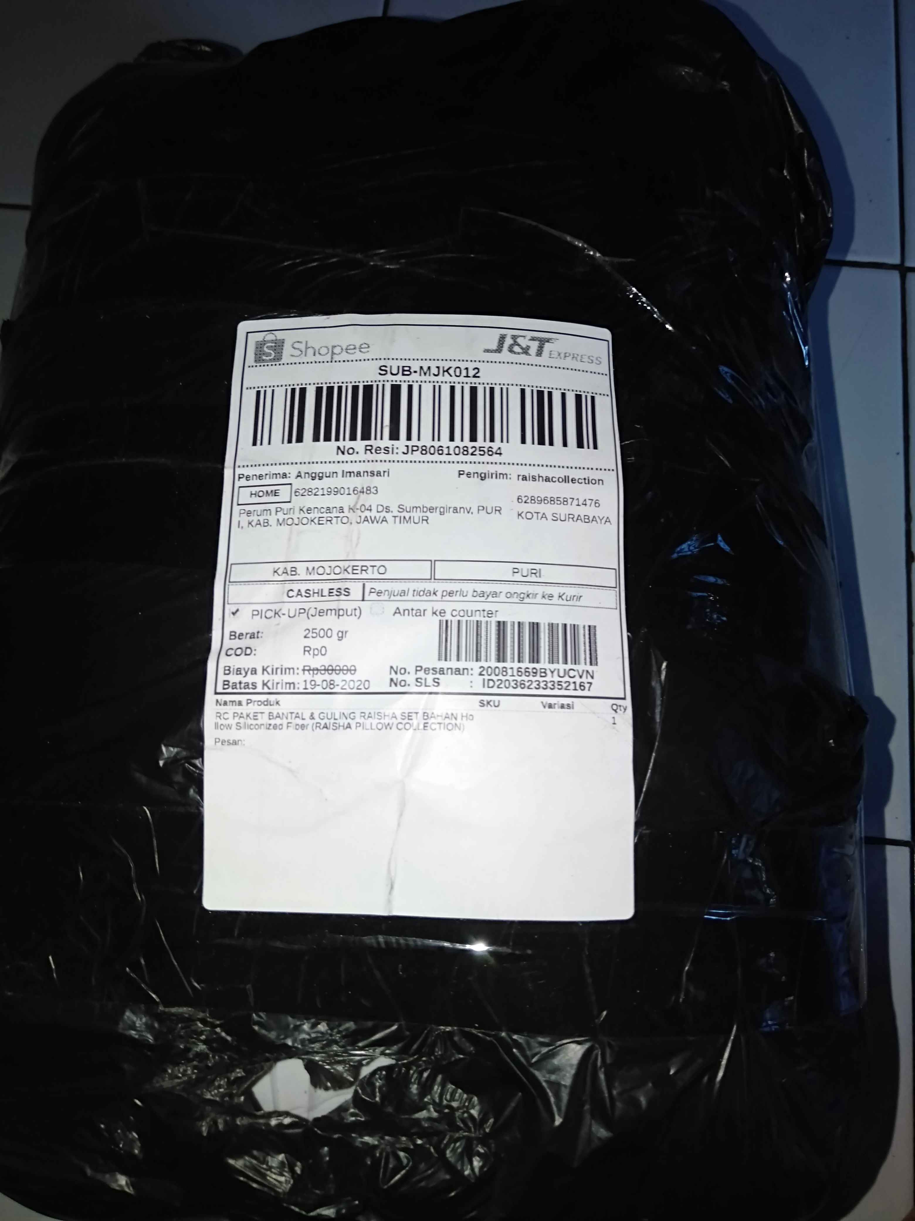 Rc Paket Bantal Guling Raisha Set Bahan Hollow Siliconized Fiber (raisha Pillow Collection)