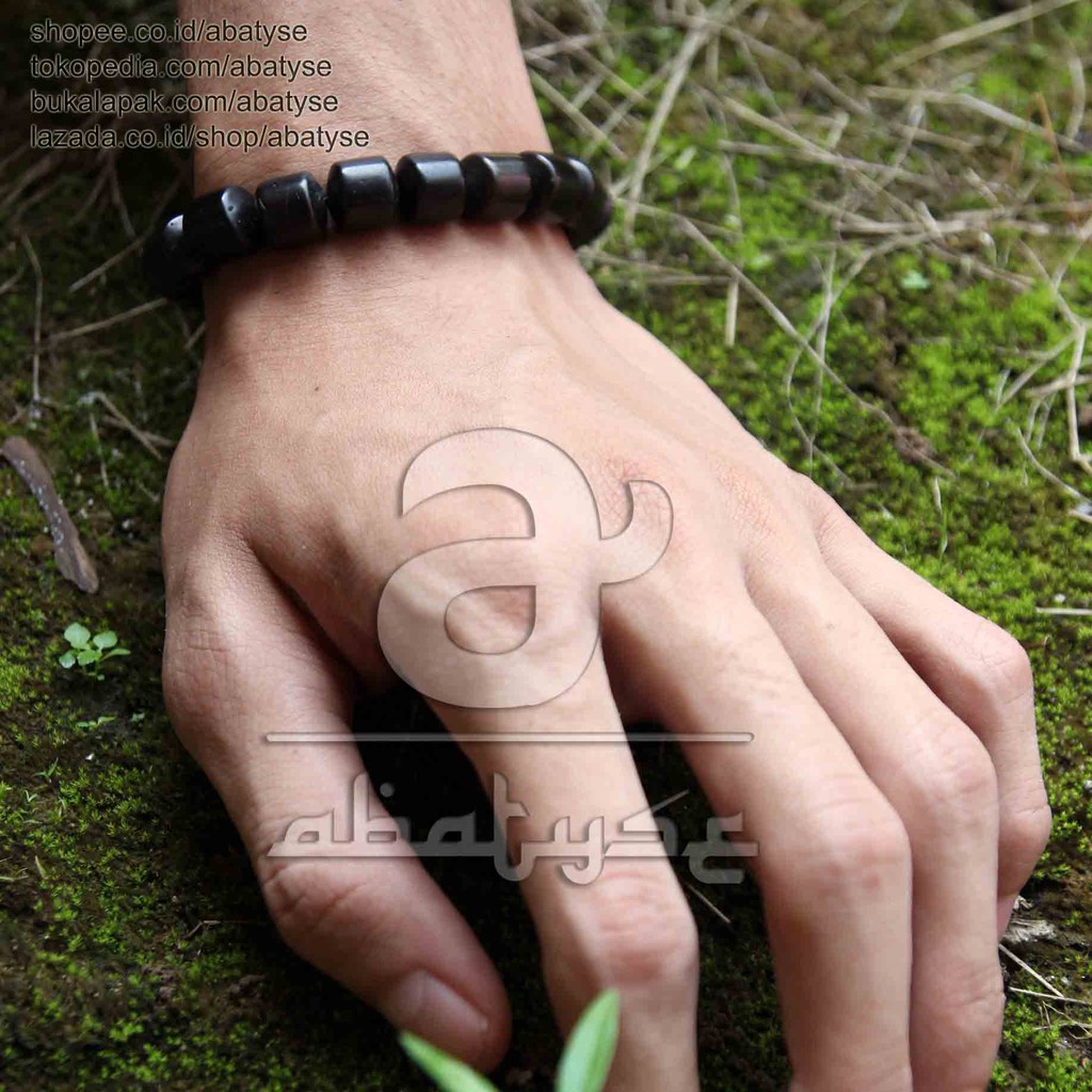 Gelang Kaokah Marjan Hitam Jumbo - Gelang Tasbih Kaokah - Gelang Kokka - Gelang Tasbih