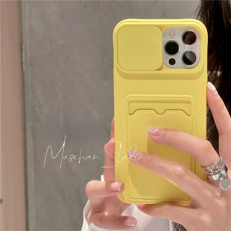 Case Bahan Silikon Dengan Holder Kartu Untuk Iphone 14 Pro max 13 12 Promax 11 Pro xs max 13 12 Pro max 11 Pro max xs max