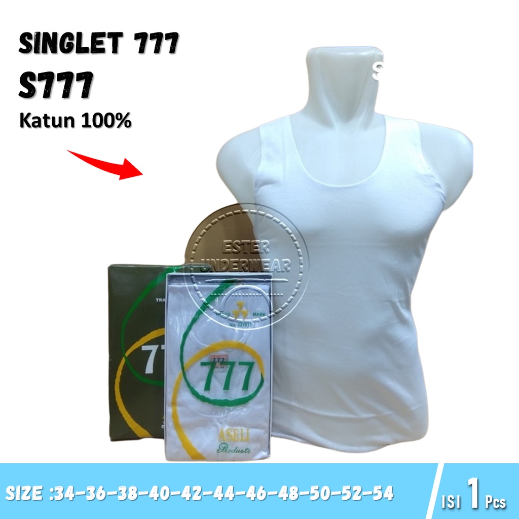 Kaos Dalam Pria Singlet 777 | S777 ISI 1PCS Bahan Katun