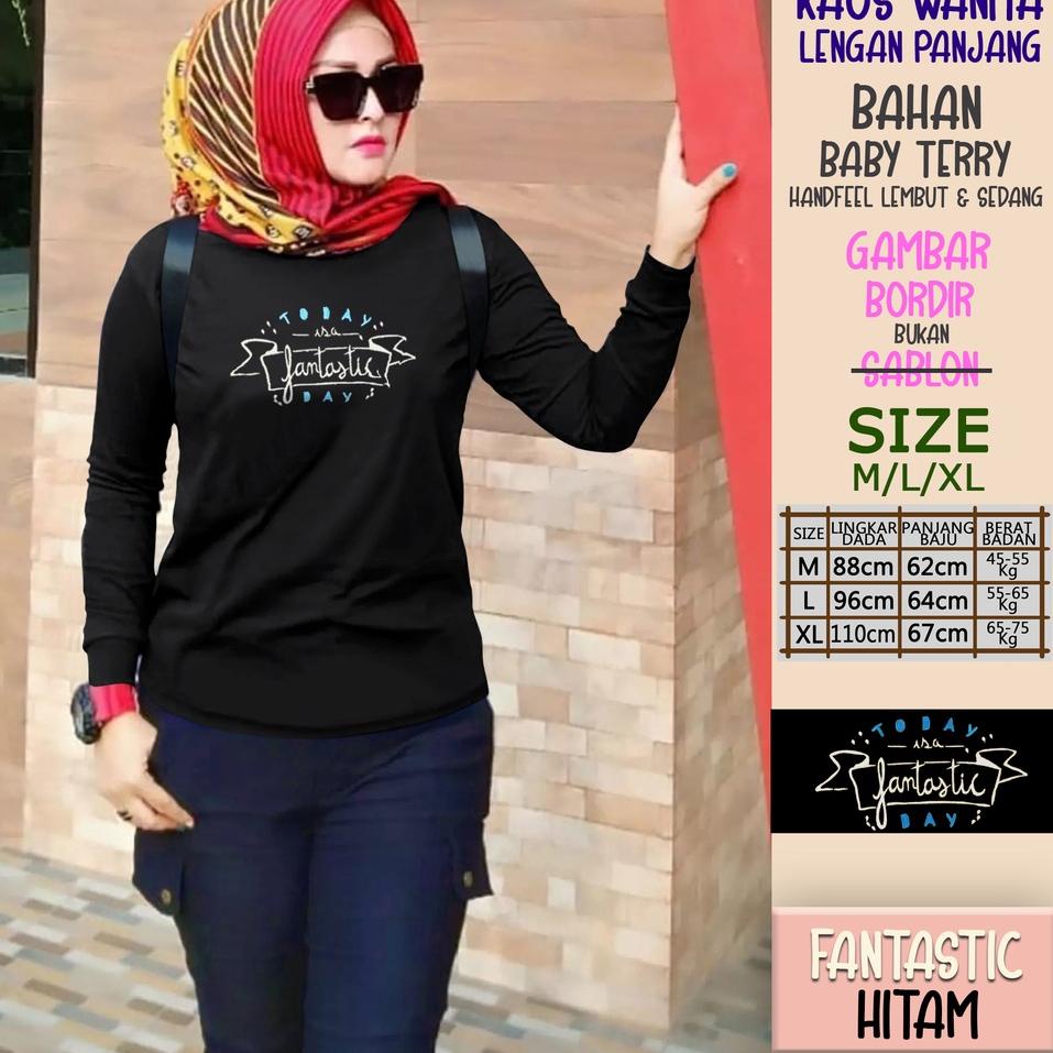 Model Baru Ellysia Fashion Kaos Wanita Lengan Panjang / Kaos Sweatshirt / Atasan Wanita / Atasan Wan